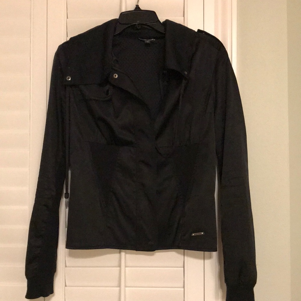 Bebe Sport black jacket satin FUN lightweight M